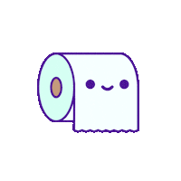 Toilet Paper Pooping Sticker by 100% Soft