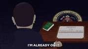 barack obama desk GIF by South Park 