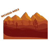 Blue Desert Orange Sticker by NATASHA NAILS