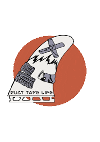 ducttapelife surf surfing kook ducttape Sticker