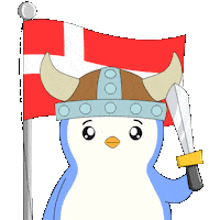 Penguin Flag Sticker by Pudgy Penguins