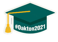 Hat Graduation Sticker by Oakton Community College