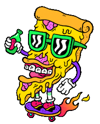 Pizza Box Sticker by Russell Taysom