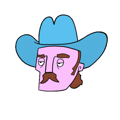 SarsaparillaJenkins funny silly cowboy sus Sticker