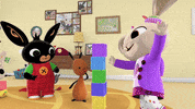 BingBunny bing bingbunny blocks punch GIF