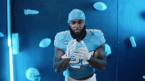 Lets Go Football GIF by UNC Tar Heels