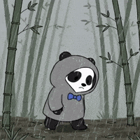 Rain Panda GIF by Pandu Pandas