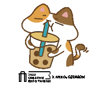 Kitty Bubbles Sticker by CREATIVEXPOTW