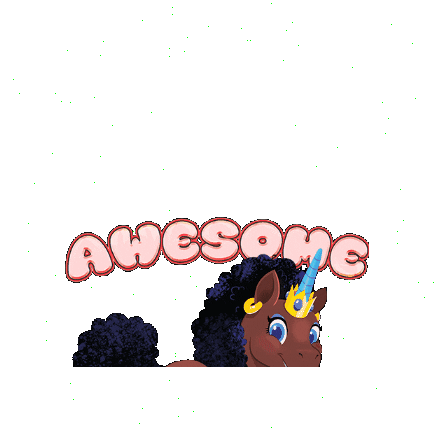 Awesome Sticker by Afro Unicorn