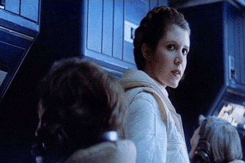 Disappointed Carrie Fisher GIF