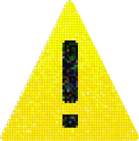 Pixel Art Warning Sticker by Mozilla