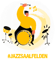 Jazz Drummer Sticker by Saalfelden Leogang