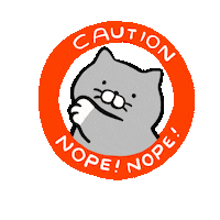 Cat No Sticker