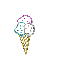 hautestockco summer neon ice cream hautestock Sticker
