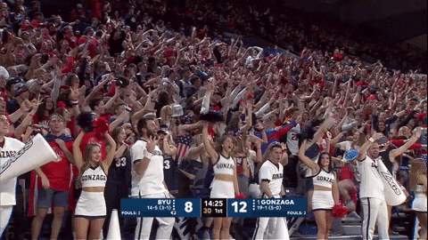 GonzagaBulldogs giphyupload basketball fans cheering GIF