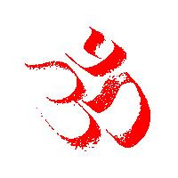 LipiSingh yoga calligraphy om Hindi Sticker
