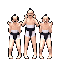 illustrated_jp sticker sumo super uncle Sticker