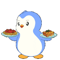 Hungry Lets Eat Sticker by Pudgy Penguins