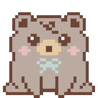 Pixel Bear Sticker