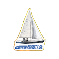 nationaalwatersportdiploma boot zeilen nwd cwo Sticker