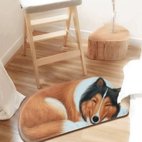 iLoveMyPet giphygifmaker rough collie gifts sleeping rough collie floor rug rough collie floor rug GIF