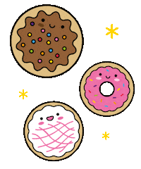 bananarangdisenio food candy sugar donuts Sticker