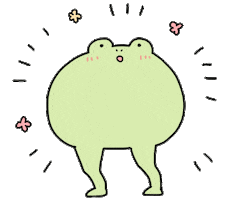 x999xuxm happy kawaii frog かわいい Sticker