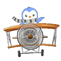 Flying On My Way Sticker by Pudgy Penguins