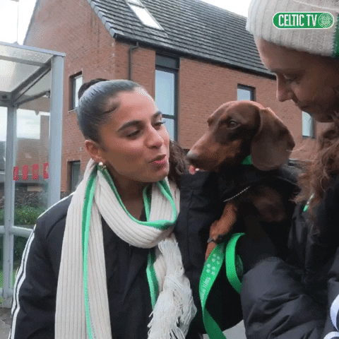 Dog Kiss GIF by Celtic Football Club