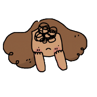 rissaartt sad moody scribble Omo Sticker