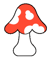Amanita Muscaria Autumn Sticker by Emily Redfearn