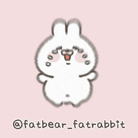 fatbear_fatrabbit hungry rabbit fat boyfriend GIF