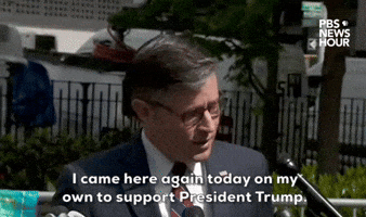 "I came here on my own to support Pres. Trump."
