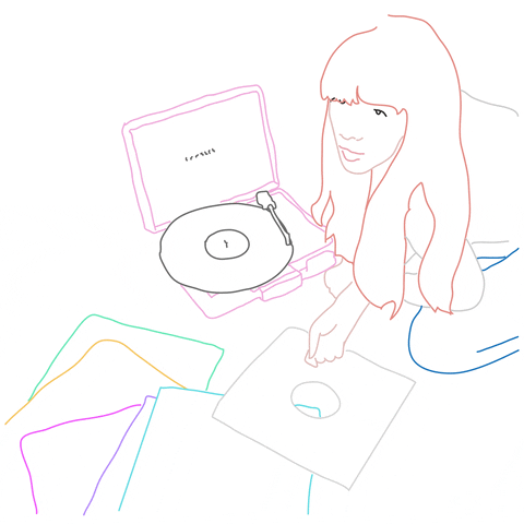 Record Player Art GIF by Emma Darvick