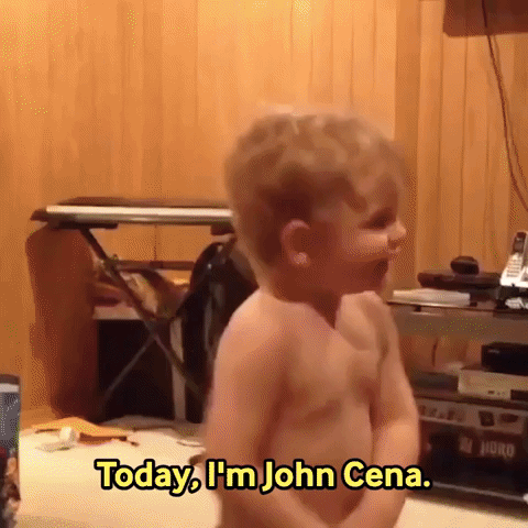 Little Wrestling Fan is a Junior John Cena