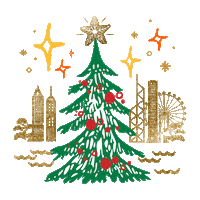 Christmas Tree Sticker by hongkongtourismboard