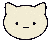 Awkward Cat Sticker by Koneko