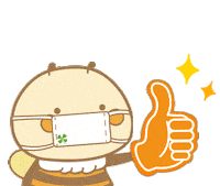 Bee Thumbs Up Sticker by てくのハウス｜てくマル＆マキびぃ