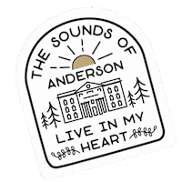 Gold Au Sticker by Anderson University