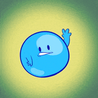 Blue Ball Hello GIF