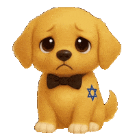 Sad Cute Dog Sticker