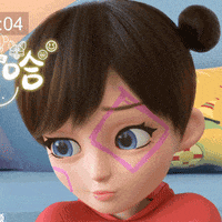 mocoaifay animation dog girl cartoon GIF
