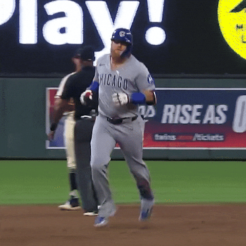 Justin_Turner giphyupload celebrate baseball running GIF