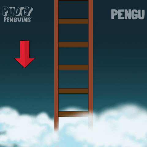 Going Down Crypto GIF by Pudgy Penguins