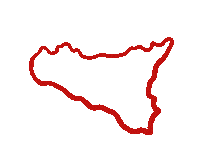 imorusicily red yellow place sicilia Sticker
