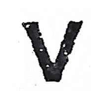 V Typography Sticker