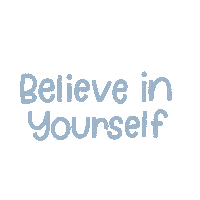 lululetter believe handwritten be you believe in yourself Sticker