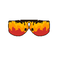 Fire Sunglasses Sticker by MOZGI Ent.