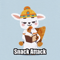 Reading Snack GIF by Llamaozi