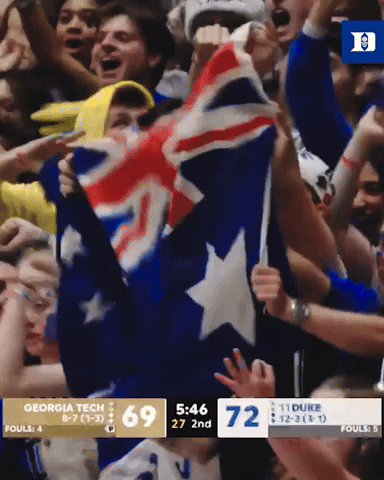 Australia Aussie GIF by Duke Men's Basketball